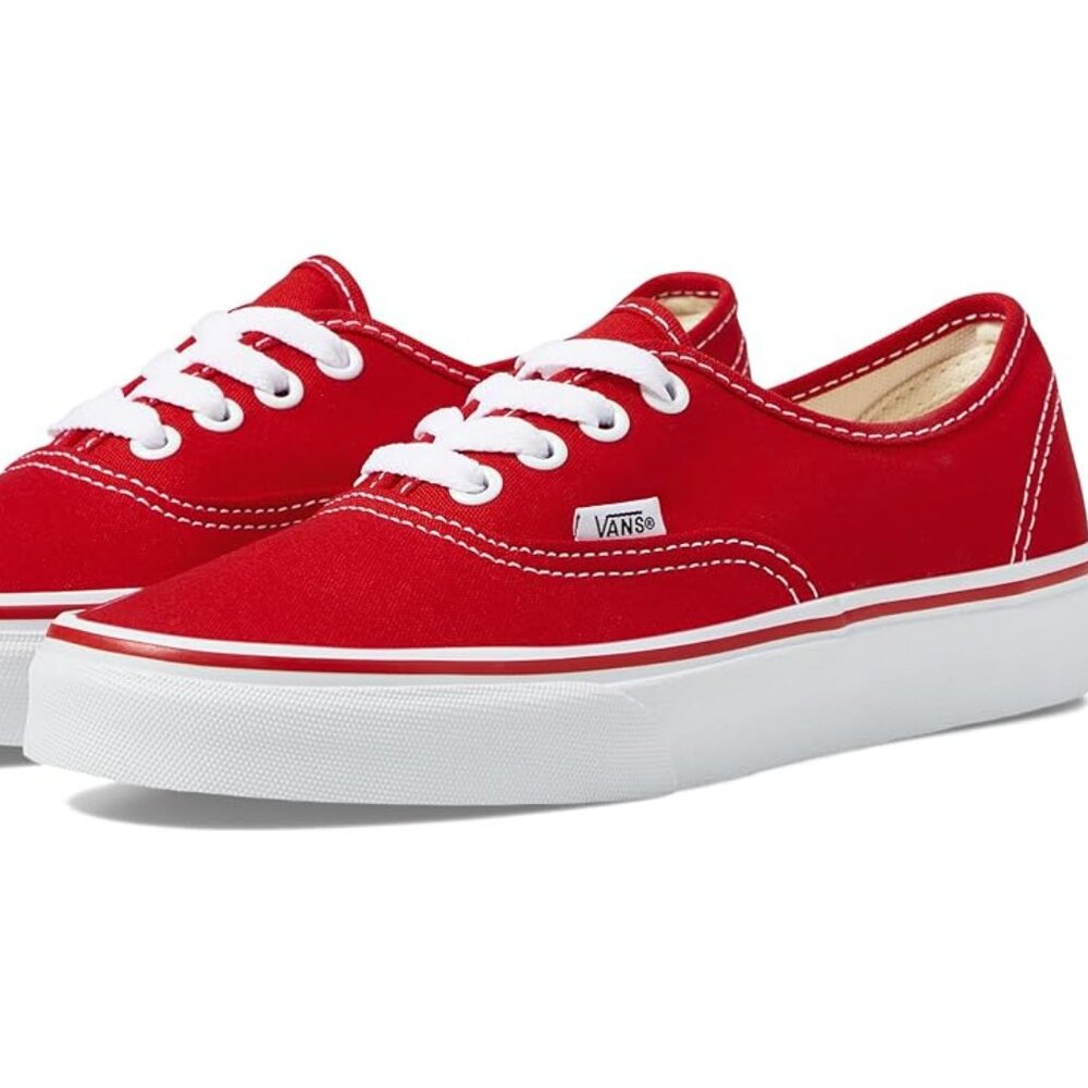 Red Authentic Vans Unisex